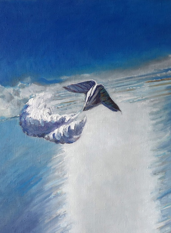 Original Oil Painting Contemporary Art Symbolism Air Force – Paintings & Drawings, Canvas (photo 4 of 7)