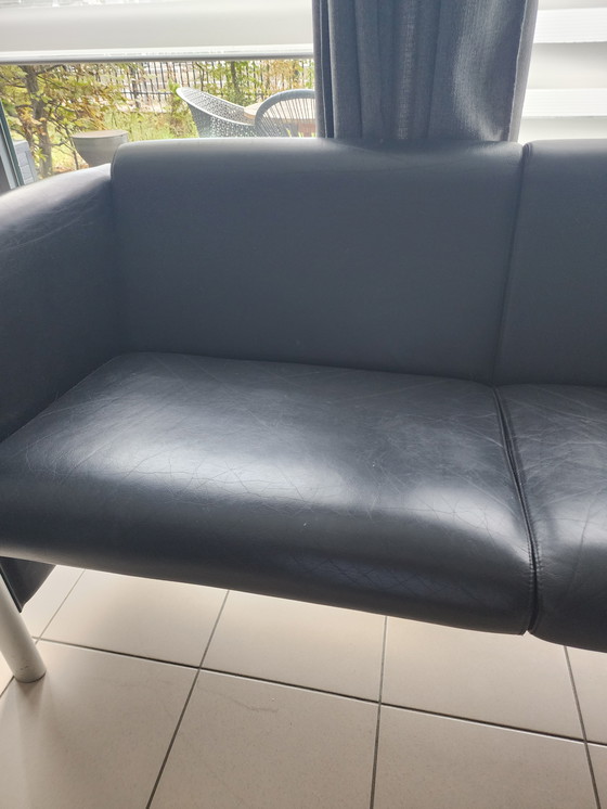 Image 1 of Wilkhahn 830 van Klaus Franck & Werner Sauer - 2-zitsbank + 2 fauteuils (voormalig Europees Parlement)