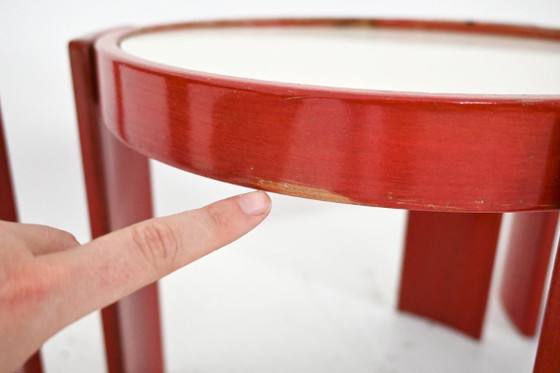 Image 1 of Set van 4 tafels, model 780, ontworpen door Gianfranco Frattini voor Cassina, jaren 60.