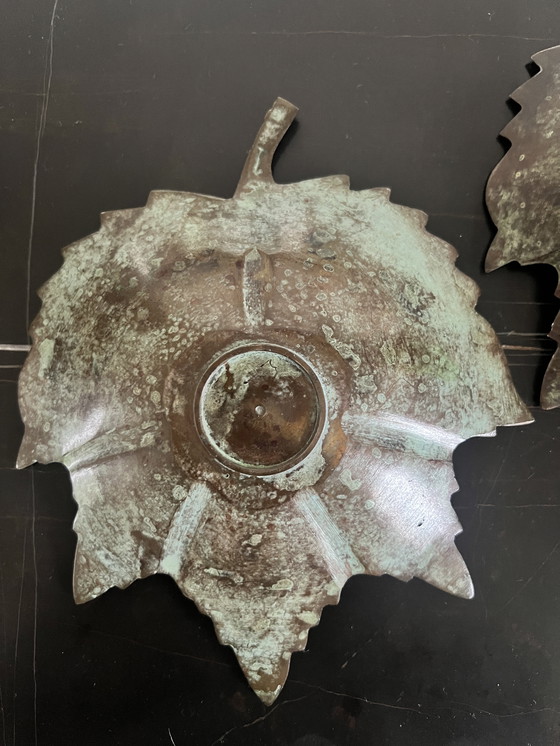 Image 1 of Dekoratives Tablett in Form eines Blattes (2 Stück)