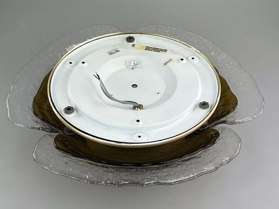 Image 1 of 60's 70's Peill & Putzler Plafonnier Verre Space Design Lampe