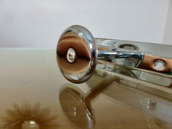 Image 1 of Art Deco wandkapstok van verchroomd messing, Frankrijk, jaren 1940-1950