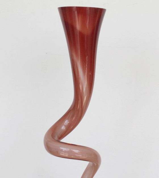 Image 1 of vase mouth-blown glass paste octopus art glass '70 josefina krosno