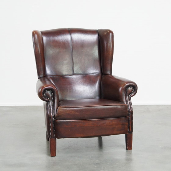 Image 1 of Oorfauteuil Gemaakt Van Schapenleer