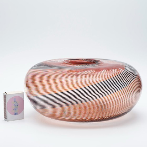 Image 1 of Rosenthal Glasstudio Jarrón Filigrana “Fadenglas” – Mario Colelli & Hertha Bengtson · Edición limitada, Alemania