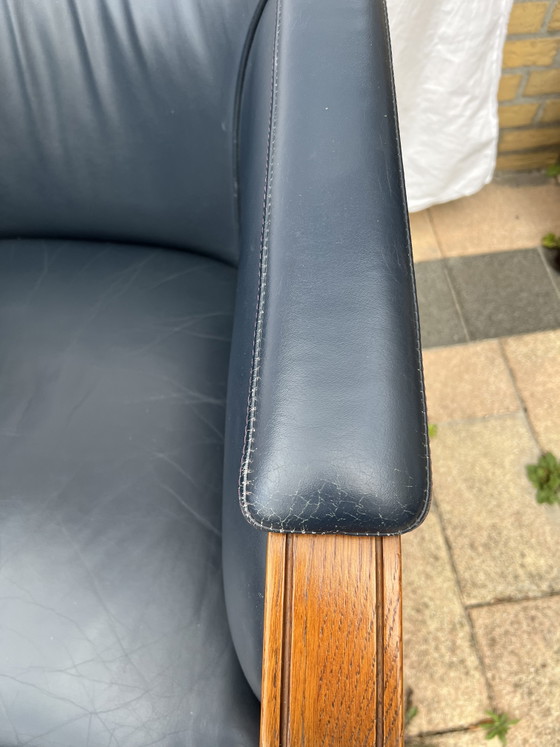 Image 1 of Jugendstil leder fauteuil 