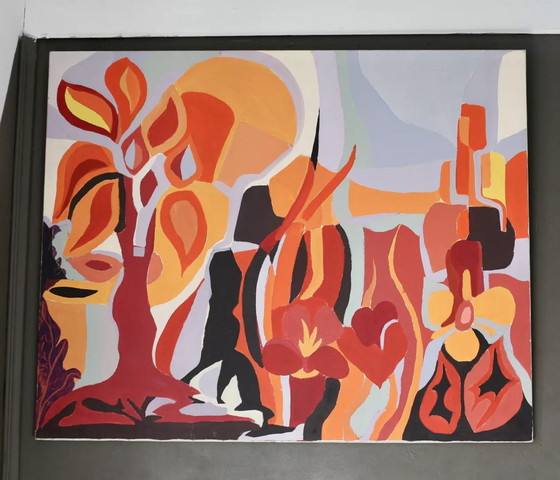 Image 1 of Psychedelic Canvas, Painting, 70's