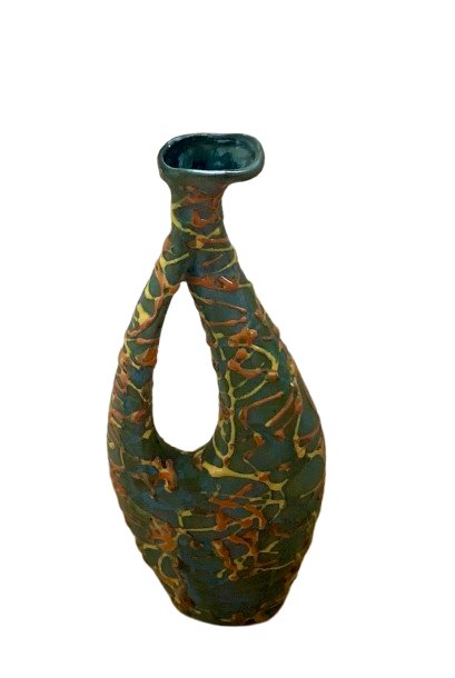 Sculptural Italian Ceramic Pitcher Vase — For Antoniazzi, C. 1950 (Impeccable Condition)