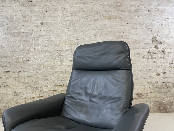 Image 1 of De Sede DS 50 Lederen Fauteuil Grijs Vintage