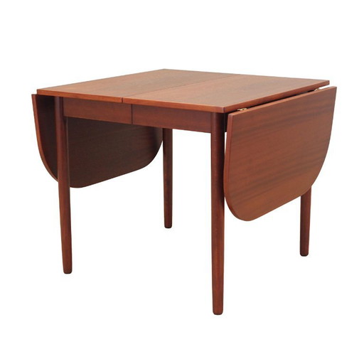Table en acajou, design danois, années 1970, production : Danemark