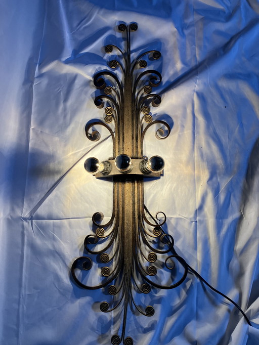Banci Firenze Italie grande applique en fer 1960