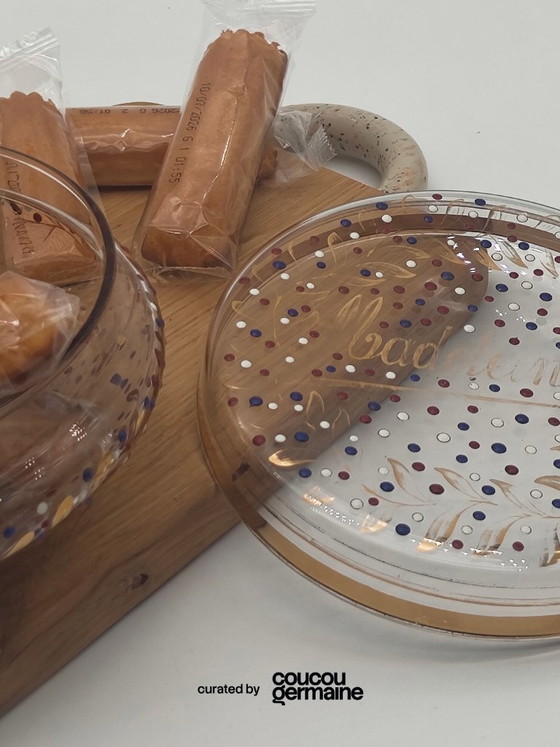 Image 1 of Glass madeleine tin, France (1960s-1970s)