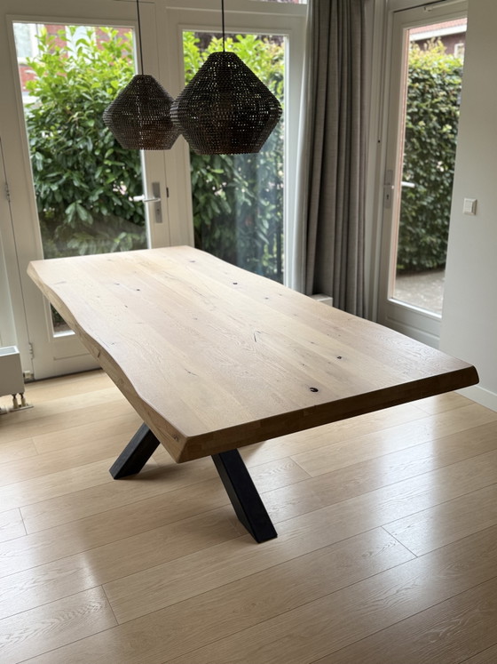 Prachtige Gardo Boomstamtafel 240 Cm + 6 Luxe Contiro Stoelen – Als Nieuw! – Eetkamerset, Wood (photo 15 of 15)