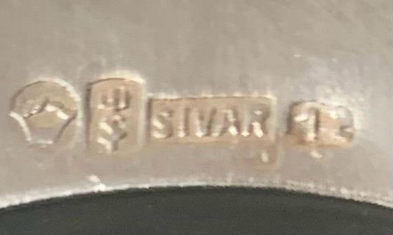 Image 1 of Sivar, juego de filtre de café plateado door Delheid frères Bruxelles