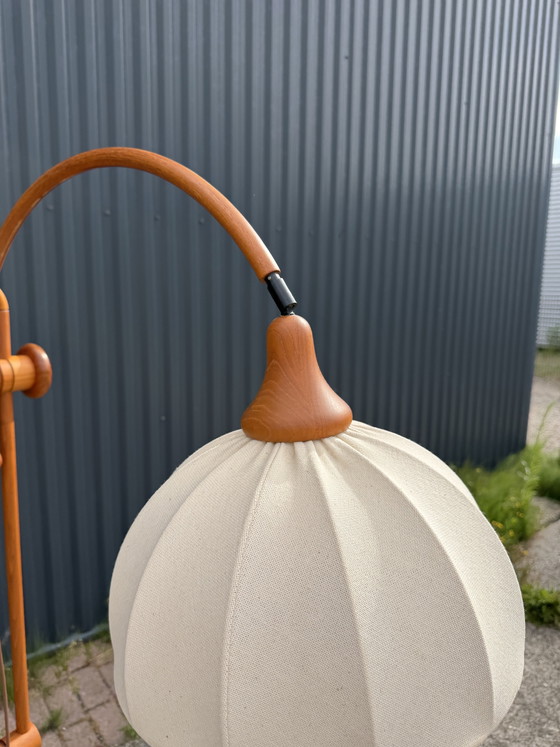 Lampada ad arco vintage in teak – Lampade da terra, Textile, Wood (photo 6 of 15)