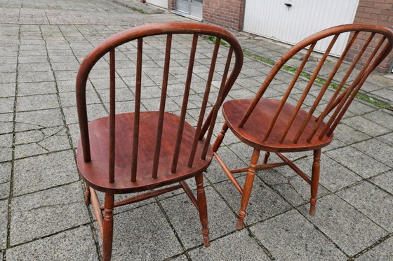 Image 1 of Set di 2 sedie vintage Windsor con doghe - anni '60