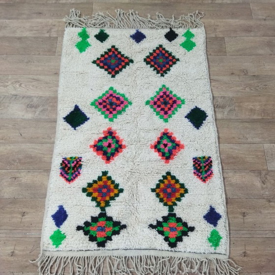 Image 1 of Marokkaans Berber Azilal tapijt – Natuurlijke wol – 153 x 100 cm – Kleurrijke handgemaakte stijl
