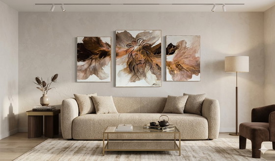 Image 1 of Modern and Contemporary Living Room Furniture, Minimalist Style. Triptych