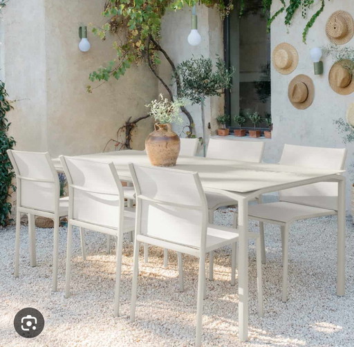 Fermob Calvi Tisch 160x80 in Lehm Grau