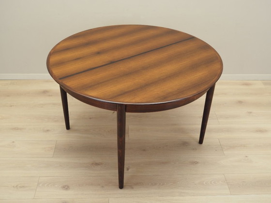 Image 1 of Table ronde en bois de rose, design danois, années 1970, production : Skovby Møbelfabrik
