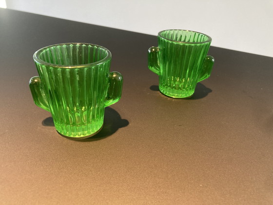 Image 1 of Two glasses in cactus shape