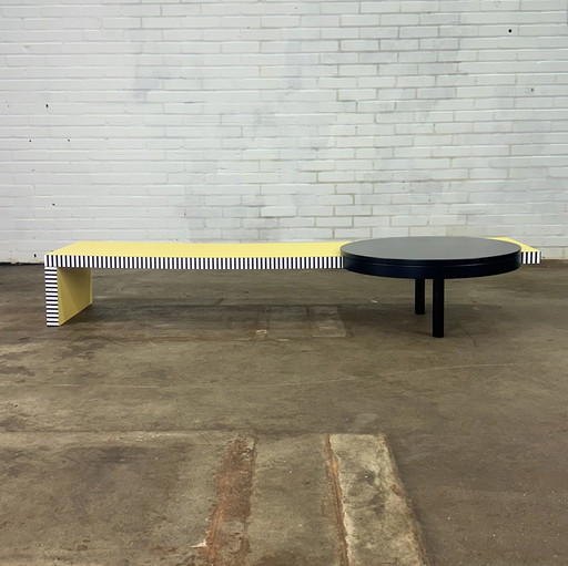 Memphis Wall Table By Antonia Astori In Yellow With Swivel Disc