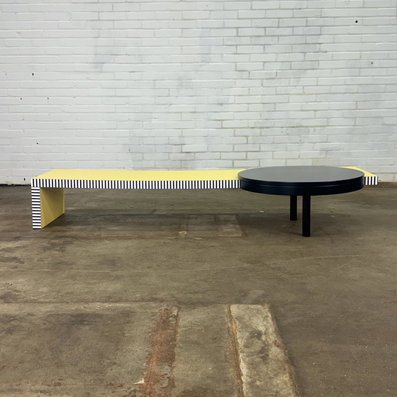 Image 1 of Memphis Wall Table By Antonia Astori In Yellow With Swivel Disc