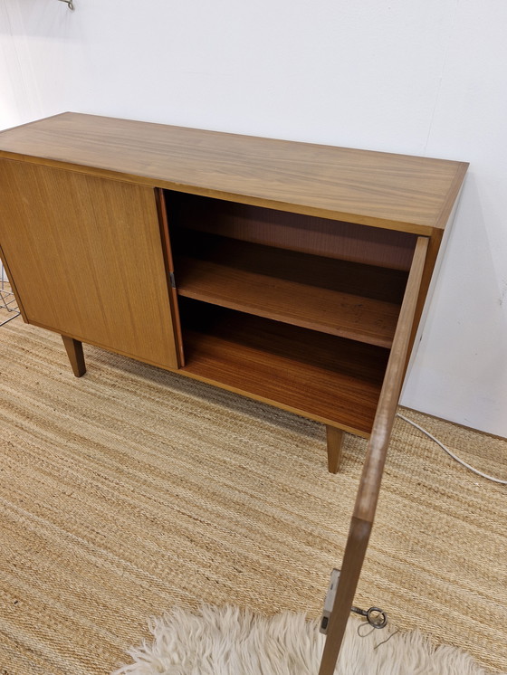 Image 1 of Petit buffet / Jardinière Vintage Placage Teck 70s