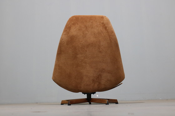 Image 1 of Fauteuil pivotant danois du milieu du siècle de Madsen & Schubel, années 1960