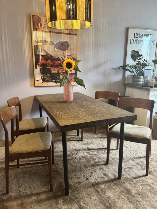 4 pcs. Kai Kristiansen Danish Mid - Century chairs in teak