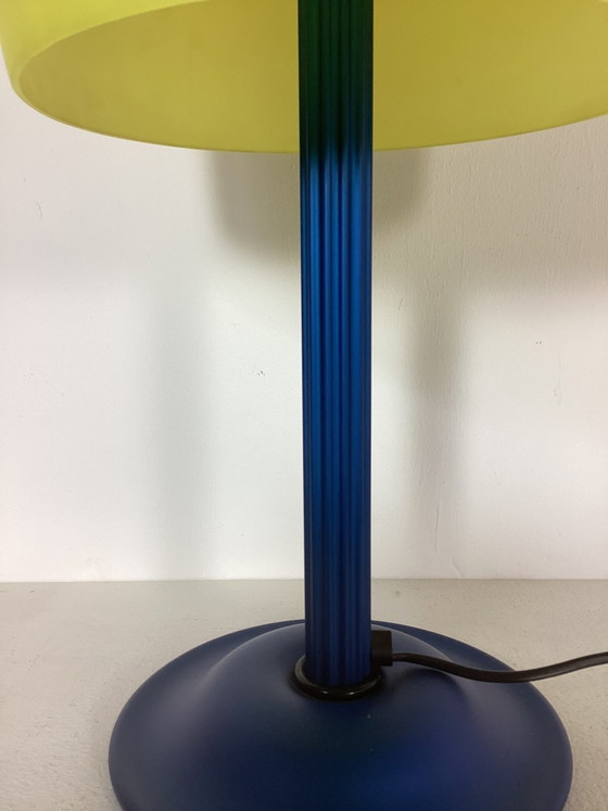 Large Heavy Metal And Glass Memphis Style Lamp 1980's – Table lamps (photo 3 of 5)