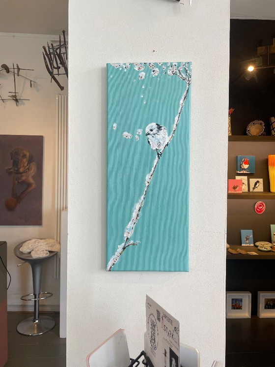 Image 1 of Pintura de un herrerillo cariblanco