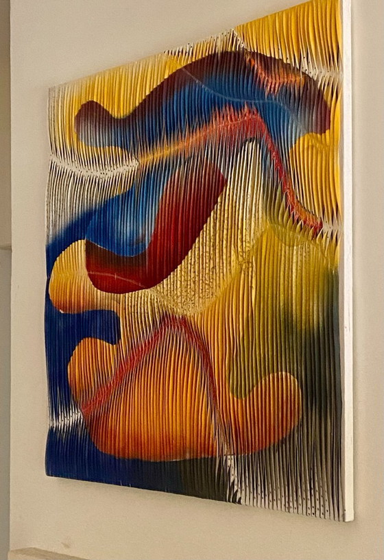 Image 1 of Textile sculpture-painting: The Dance of Colors