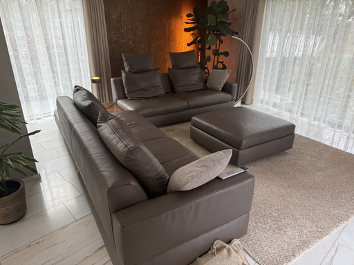 Leather design sofa Jori