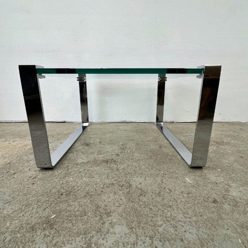 Draenert Side or coffee table - Model 1022, glass & chrome