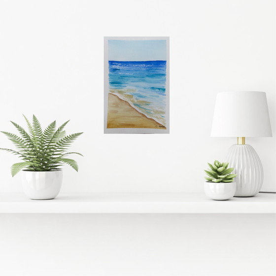 Image 1 of Seaside watercolor
