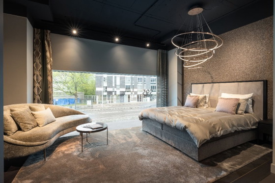 Letto matrimoniale imbottito con testiera, Nilson Beds, Letti matrimoniali, Tessile, Legno, Beige, Modern (foto 4 di 6)