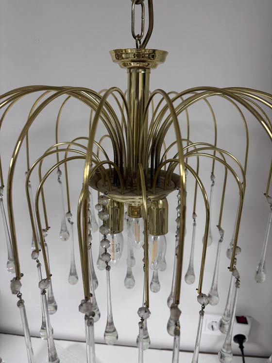 Hollywood Regency Teardrop Chandelier – Massive Belgium – Glass (photo 7 of 14)