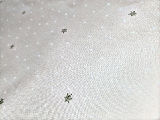 Image 1 of Quadratische Vintage Weihnachts-Tischdecke – Weiß mit Tannenbaum-Muster, 80x80 cm, Baumwolle & Viskose