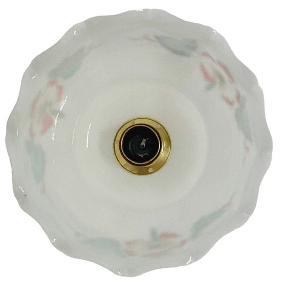 Image 1 of Artdeco hanglamp wit opaline bloem 1930's