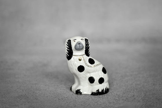 Image 1 of Vintage Staffordshire Ceramic Spaniel Mantle Dog Fireplace Figurine, England, 1950s