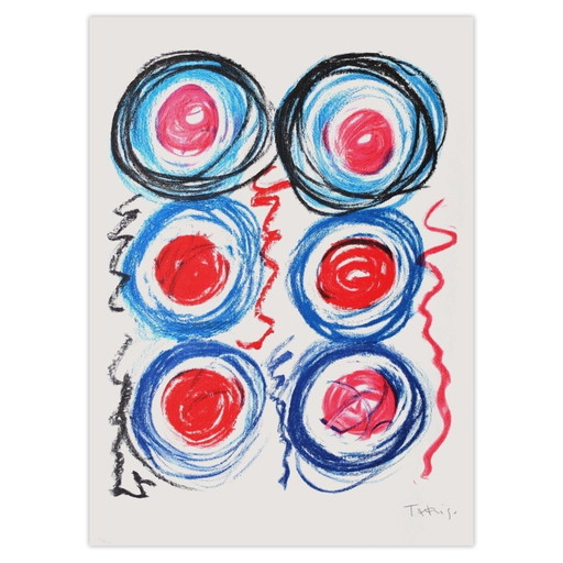 Vassilakis TAKIS Signaux Litografía firmada 1989
