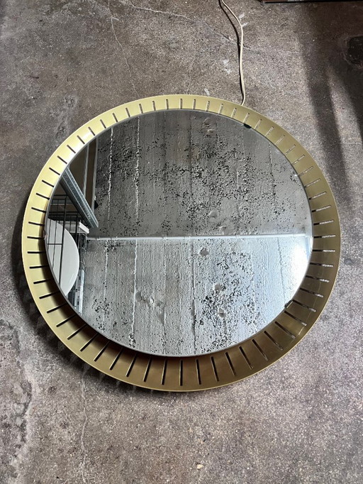 Grand miroir lumineux vintage, Stilnovo, 1960