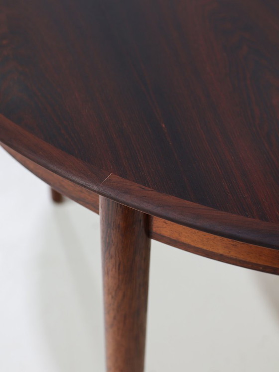 Image 1 of Ronde eettafel uitschuifbaar Skovby butterfly leaf palissander