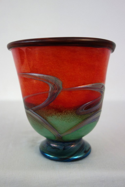 Vaso in pasta di vetro Saba Frères, Biot, Francia, 1997