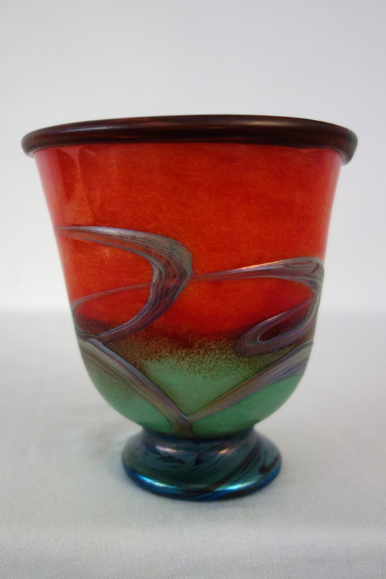 Image 1 of Vaso in pasta di vetro Saba Frères, Biot, Francia, 1997