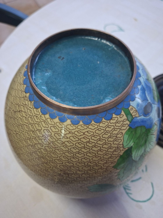 Cloisonné Potiche – Vases, Wood, Metal (photo 9 of 12)