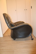 DePadova Louisiana Sofa und Poef aus Leder