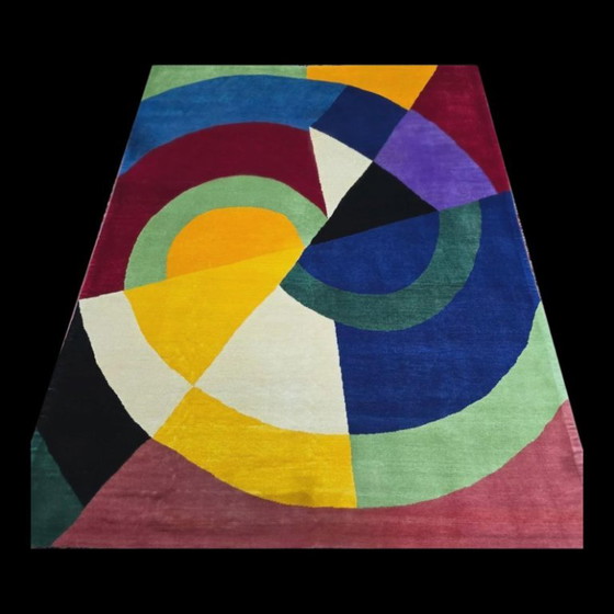 Alfombra Diagonale de Sonia Delaunay – Lana tejida a mano sobre algodón, 190 x 260 cm – Wool (photo 3 of 9)