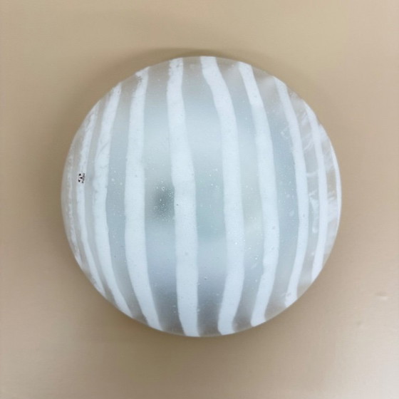 Image 1 of Lampada da parete/soffitto in vetro "zebra" di Peil & Putzler, anni '70, Germania.